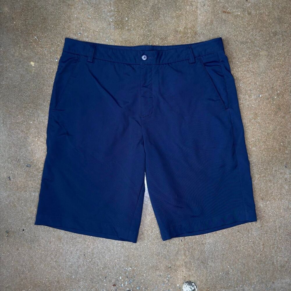 Puma Golf Shorts Mens 38 Navy Blue Performance Stretch Golf Casual